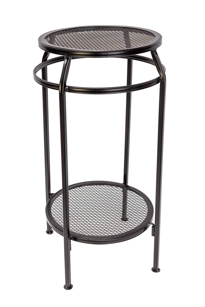 Panacea 2-Tier Tall Metal Plant Stand, 20-in, Black