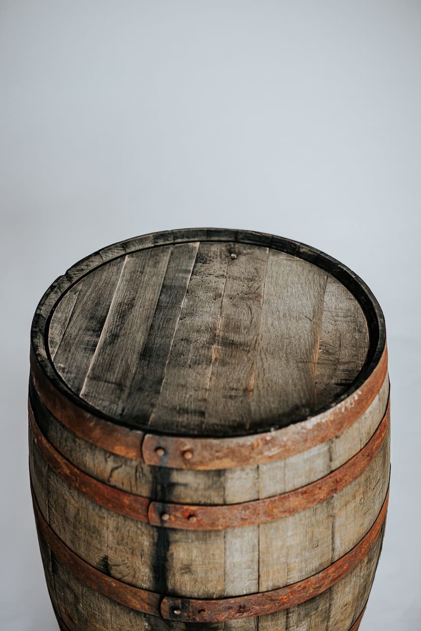 County Cooperage Full Size Authentic Oak Whiskey Barrel, 25-in W x 35-in H x 25-in D, Assorted Finishes