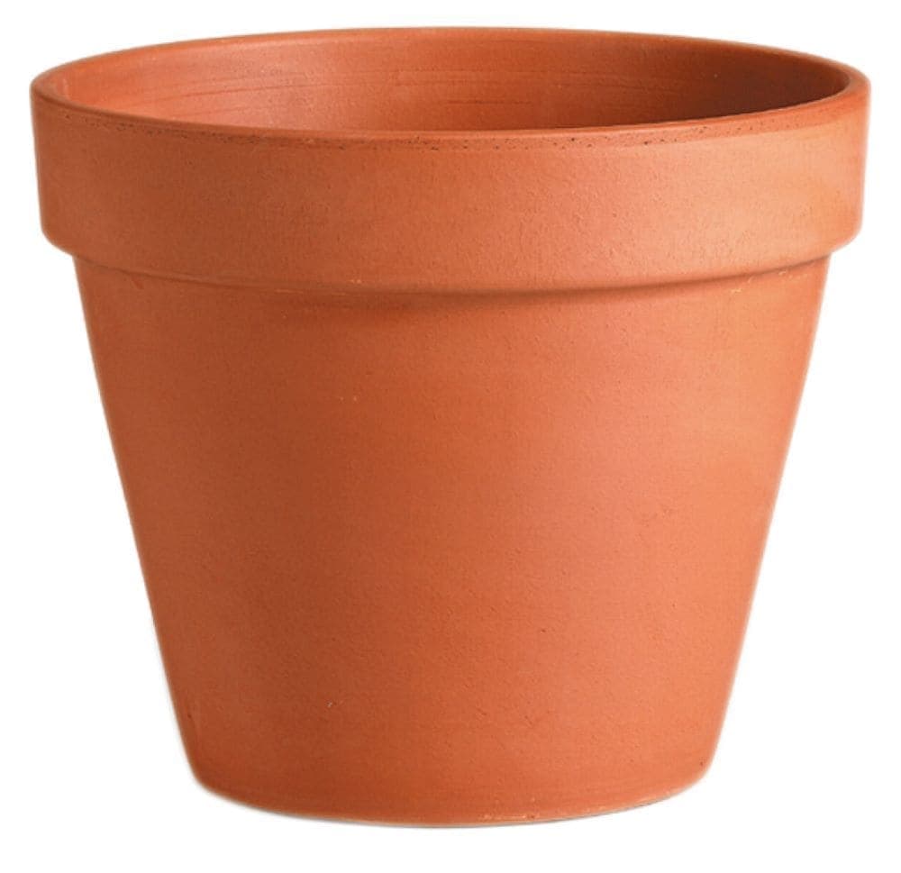 Deroma Clay Terra Cotta Planter Pot, 100% Natural, Brown