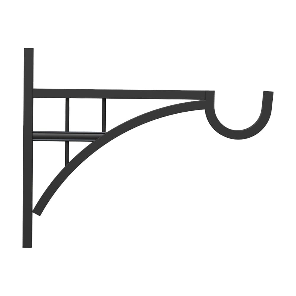 Panacea Modern Farmhouse Steel Plant Hook/Bracket For Hanging Basket Planters, 12-in, Black