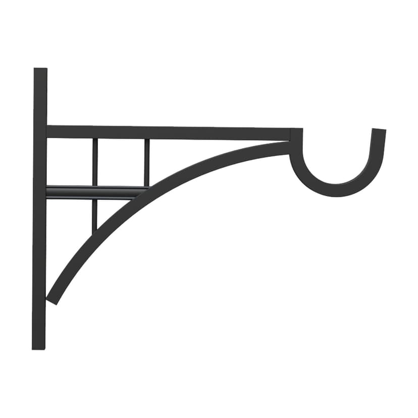 Panacea Modern Farmhouse Steel Plant Hook/Bracket For Hanging Basket Planters, 12-in, Black