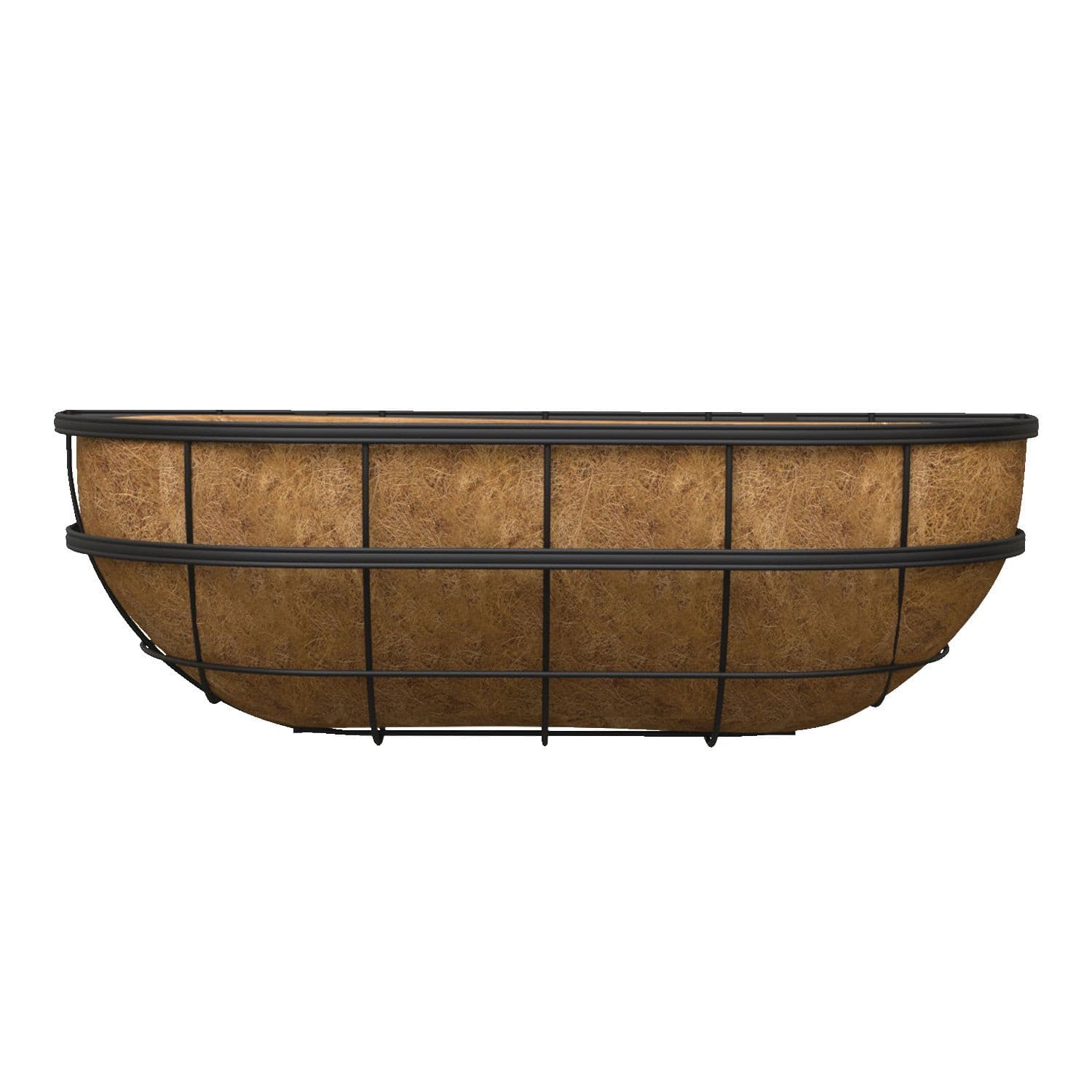 Panacea Modern Farmhouse Coconut Liner Square Deck Window Box Planter, 7-in W x 24-in H x 7-in D