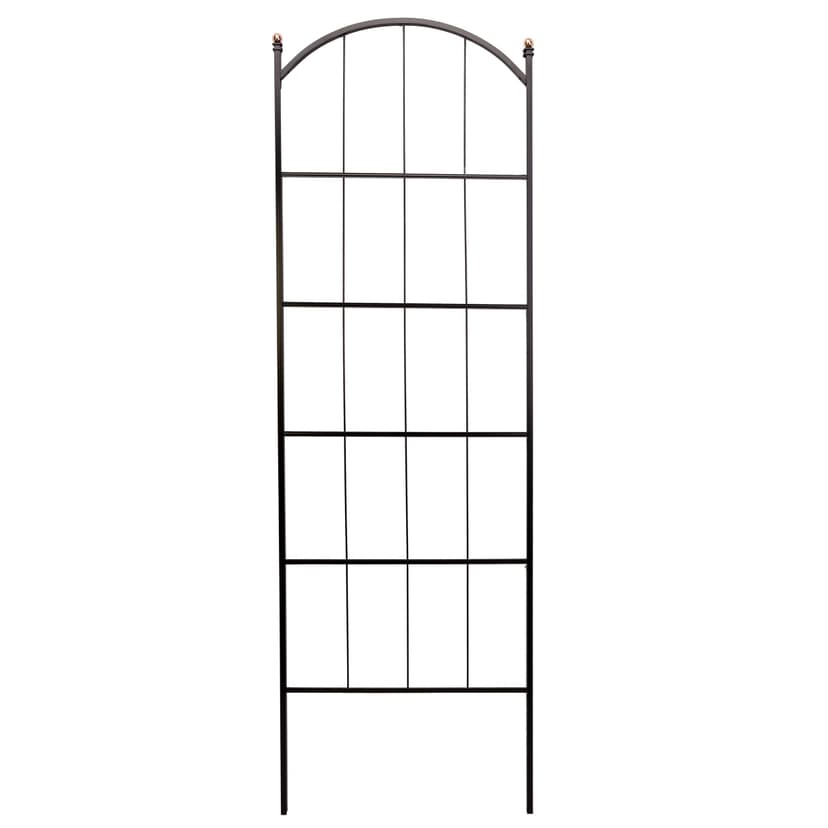 Panacea Modern Farmhouse Arched Metal Trellis, 75-in, Black