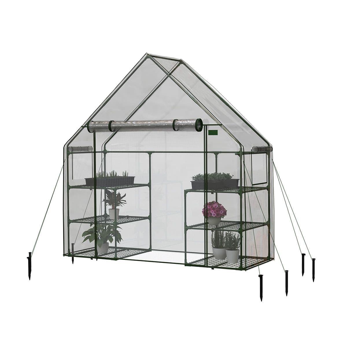Panacea Walk-in Double Portable Patio Shelf Greenhouse