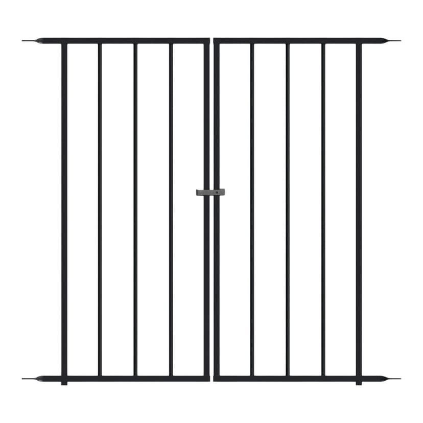 Panacea Euro Outdoor Rust-Resistant Metal Fence Gate, Black, 27 x 36-in