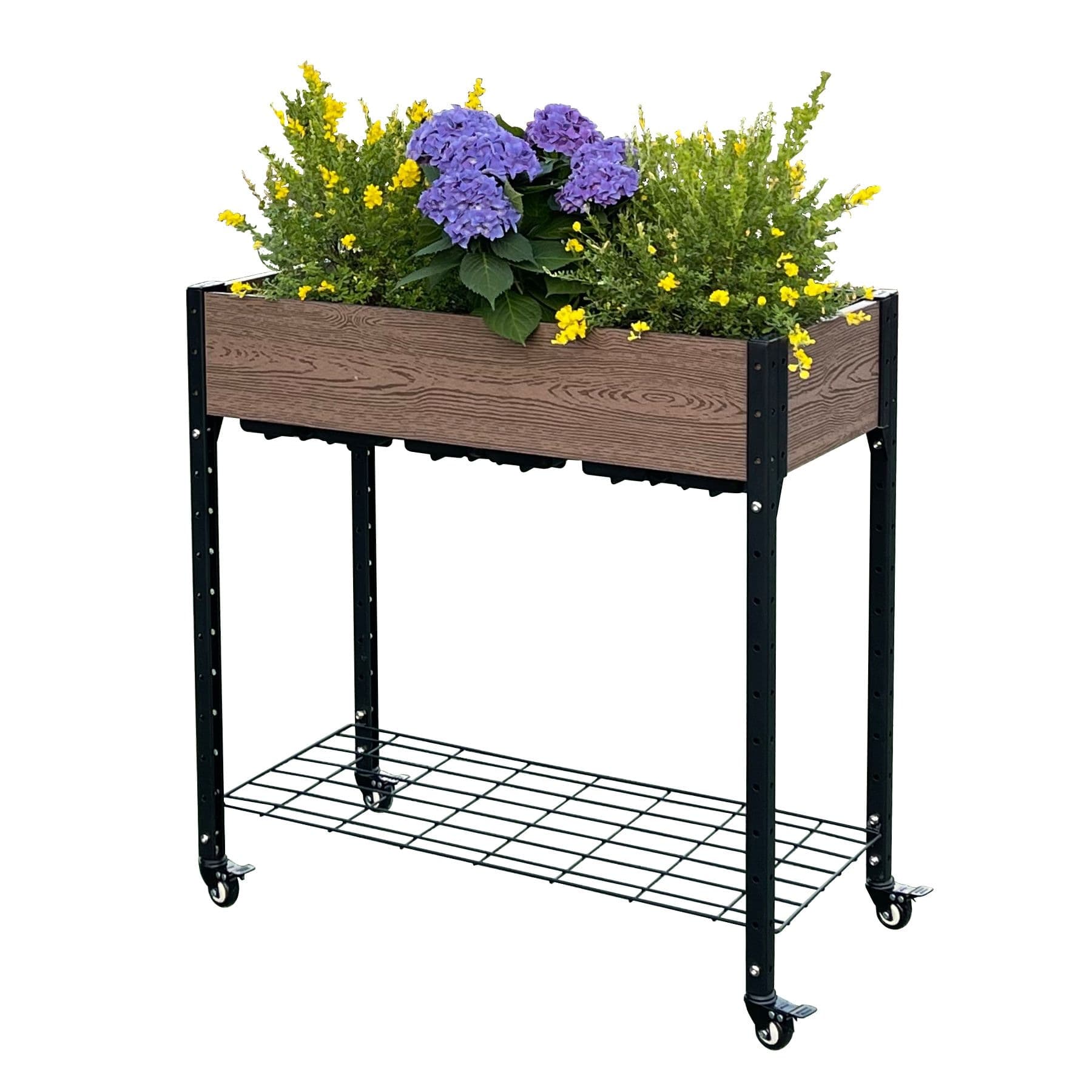 3M EverBloom Rolling Garden Planter with Shelf, 36-in