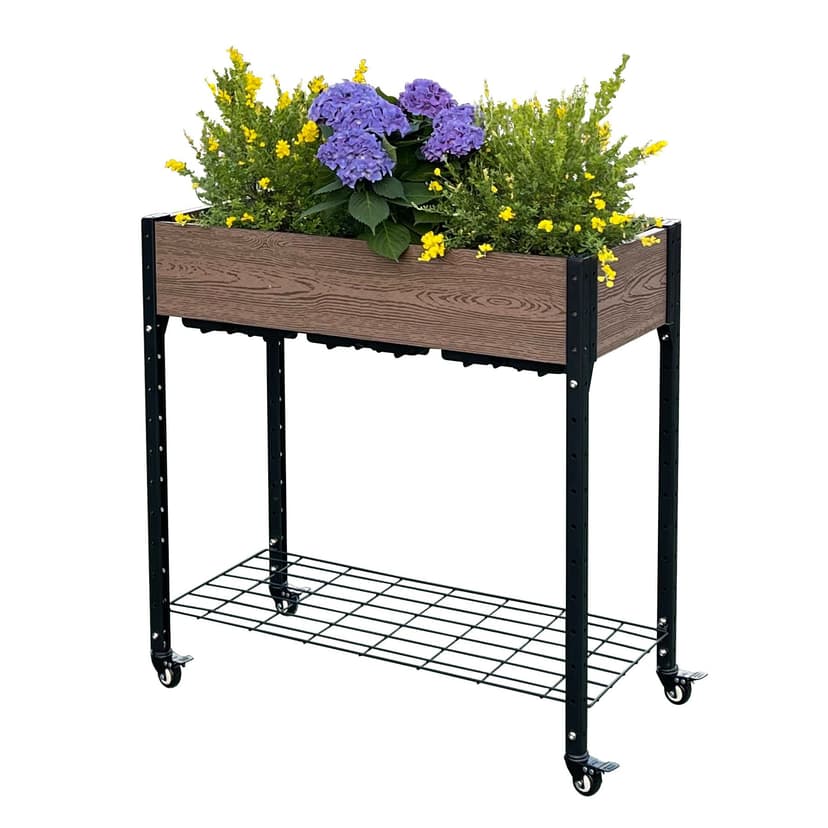 3M EverBloom Rolling Garden Planter with Shelf, 36-in