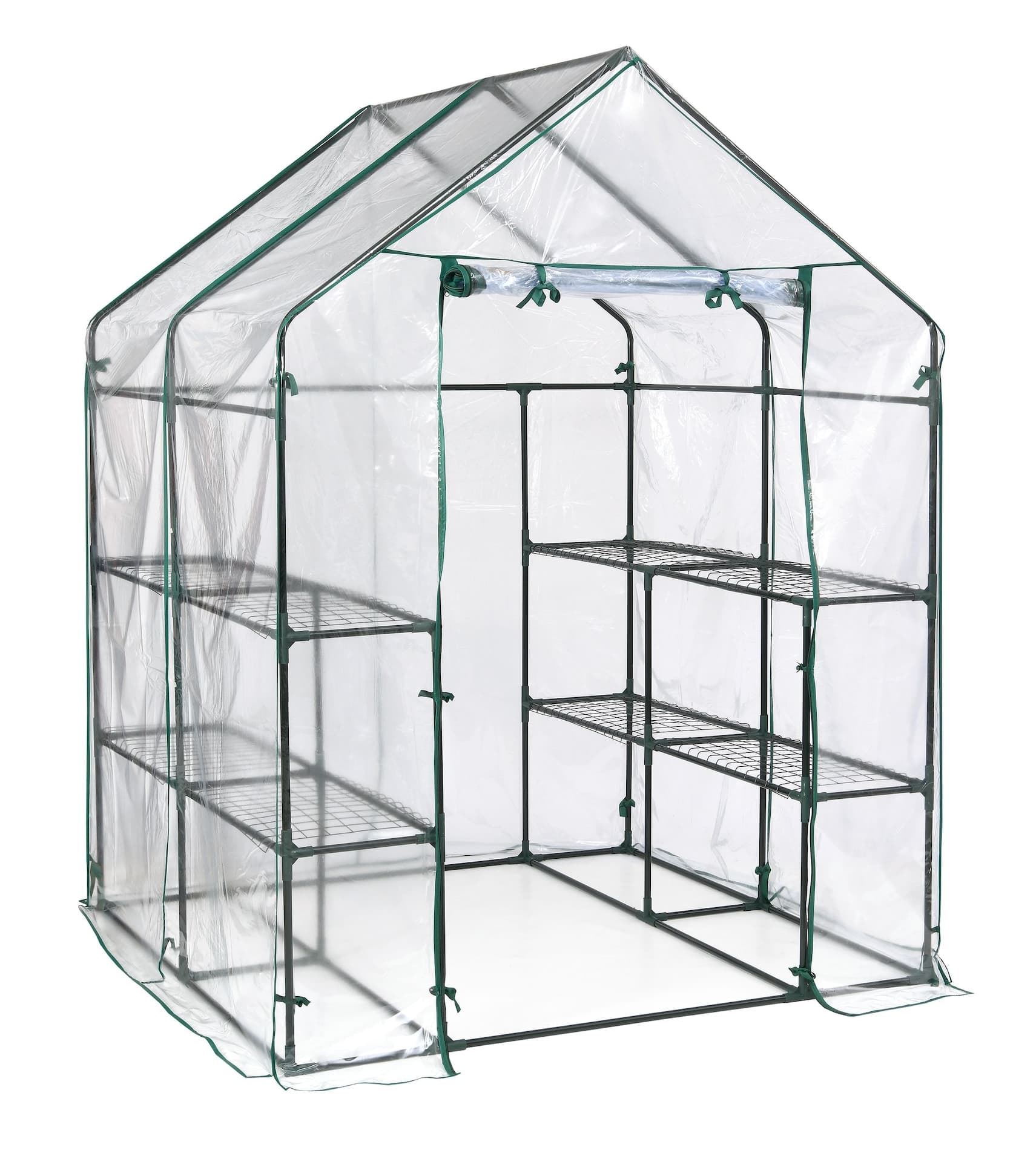 MiracleGro Mini Greenhouse, Shelves Included, 4.8-ft x 4.8-ft x 6.5-ft
