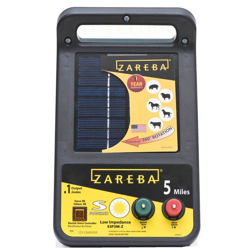 Zareba 8-km Solar Low Impedance Fence Charger with Mounting Bracket