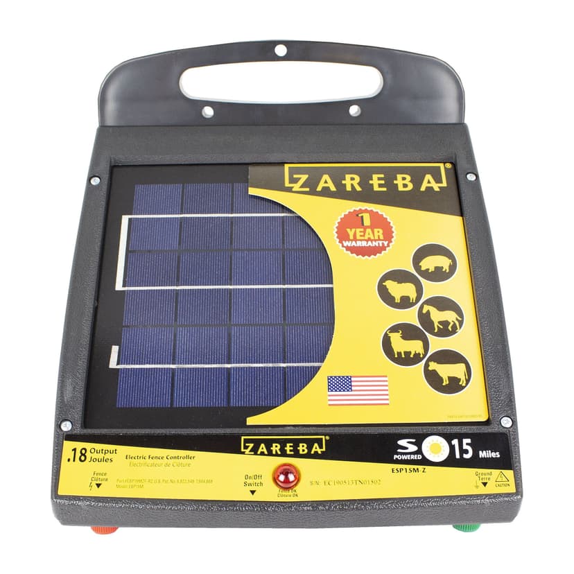Zareba 24-km Solar Low Impedance Fence Charger with Mounting Bracket