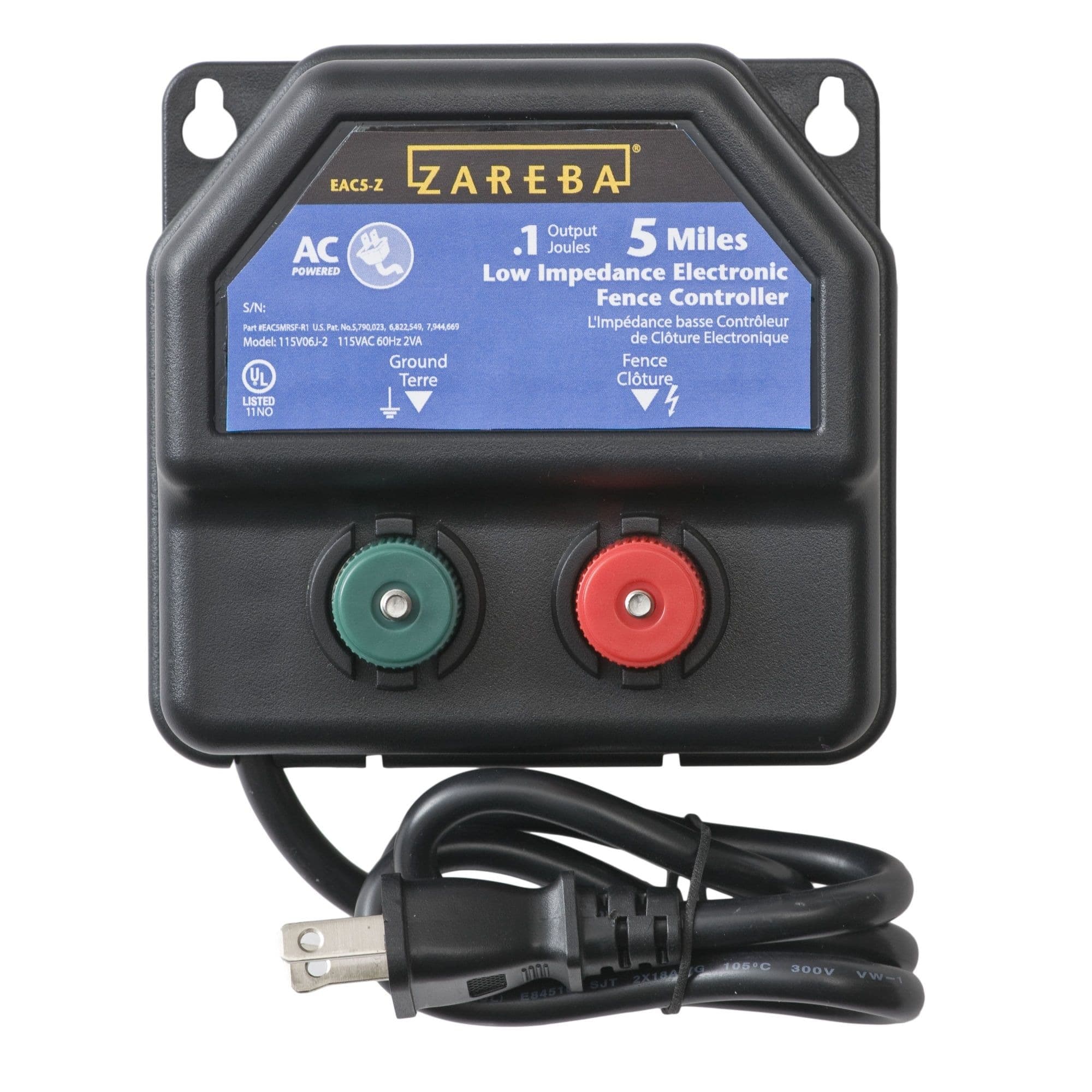Zareba 8-km AC-Powered Electric Fence Charger with Extension Cord