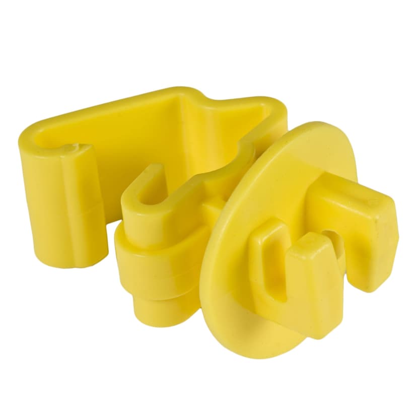Zareba Snug-fitting Standard Yellow T-Post Insulator, 25-pk