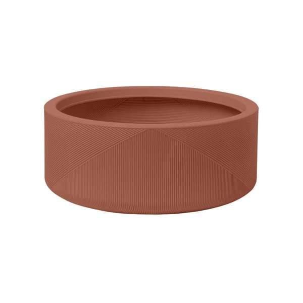 Garant Gavin Round Resin Planter Bowl, Indoor/Outdoor, Pink Clay, 15-in