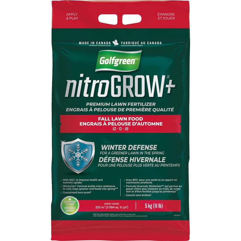Golfgreen Nitrogrow+ Fall Lawn Food, 12-0-18, 5-kg
