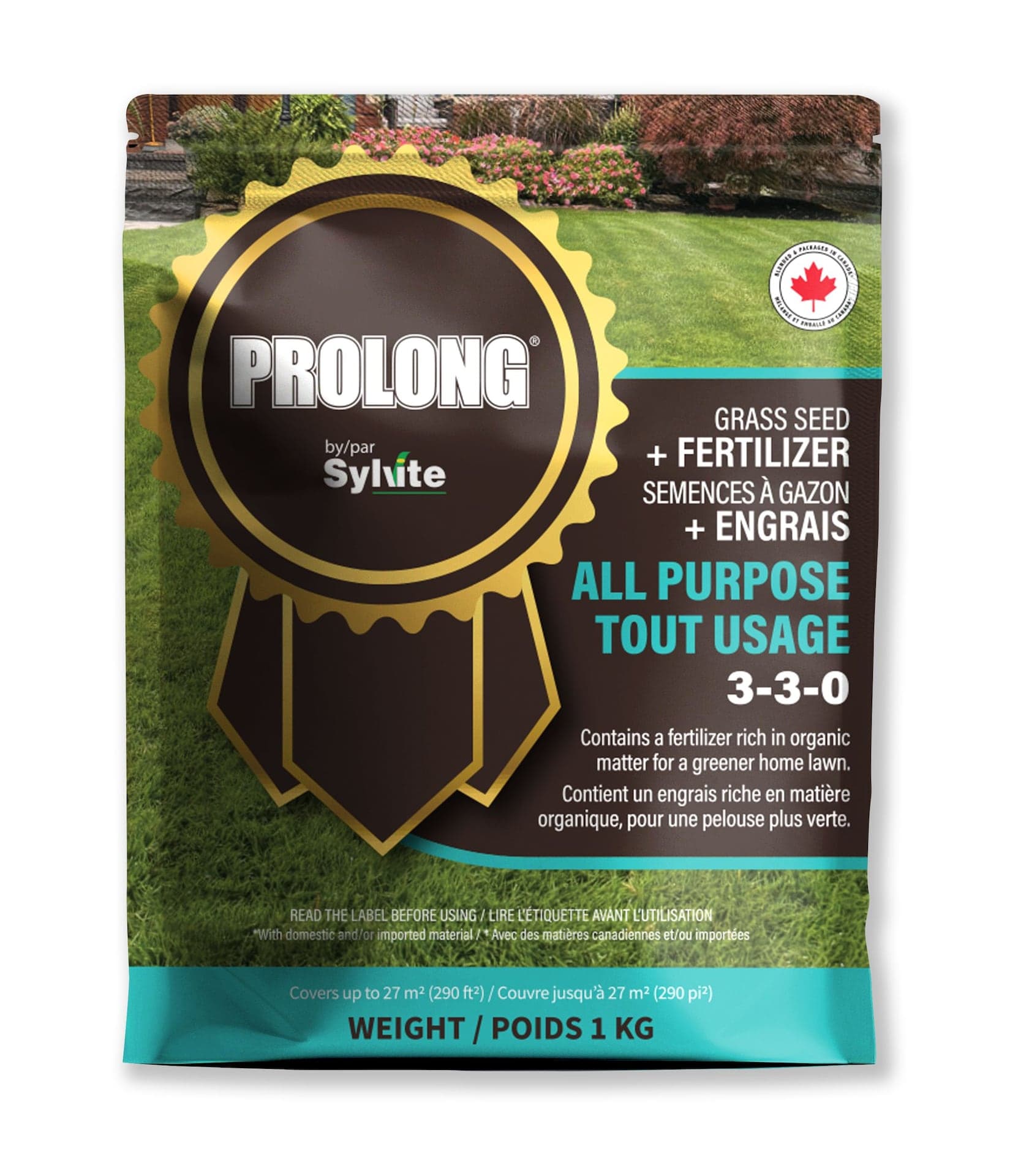 PROLONG All Purpose Grass Seed with Fertilizer, 3-3-0, 1kg