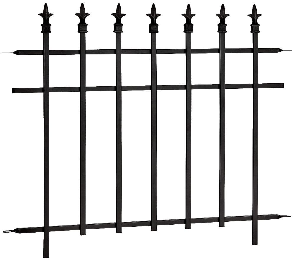Panacea Finial Decorative Border Fence Panel, 30 x 37-in