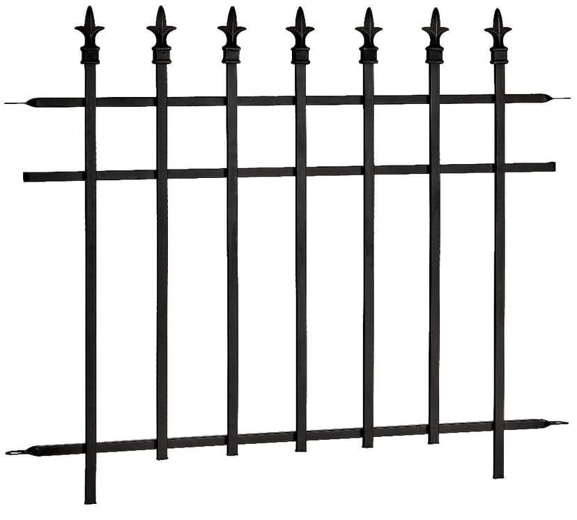 Panacea Finial Decorative Border Fence Panel, 30 x 37-in