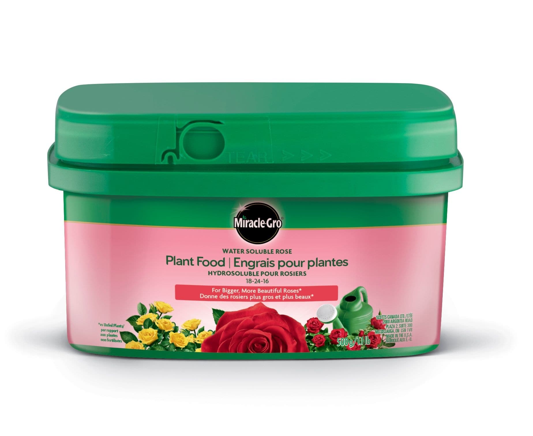 Miracle-Gro® Water Soluble Rose Plant Food, 18-24-16, 500-g