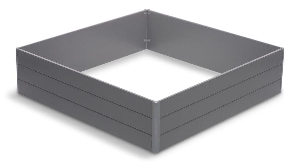 NuVue Outdoor Slate Raised Garden Bed Planter, 44.4-in x 44.4-in x 11.5-in