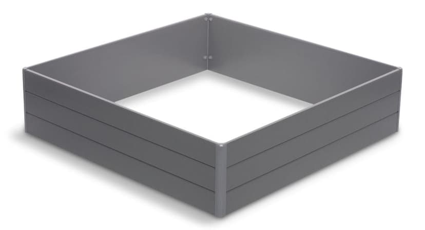 NuVue Outdoor Slate Raised Garden Bed Planter, 44.4-in x 44.4-in x 11.5-in