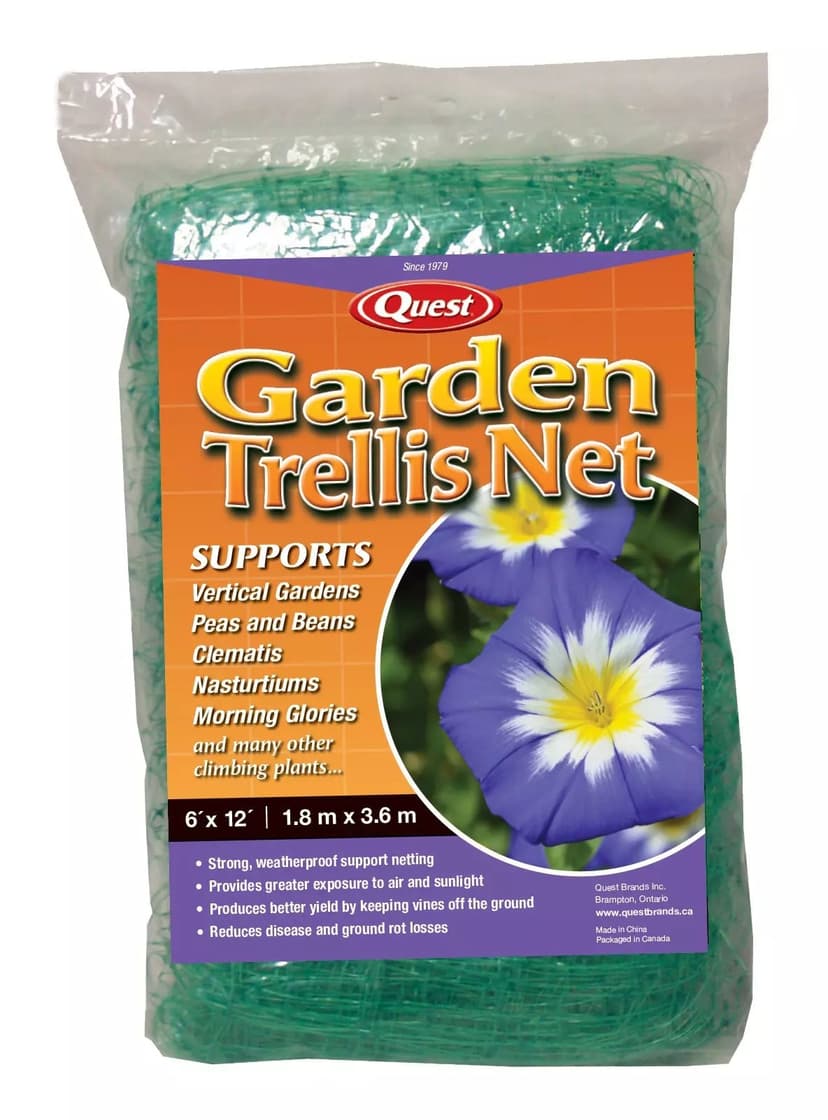Quest Select Plastic Garden Mesh Net, Weatherproof, 6-ft x 12-ft