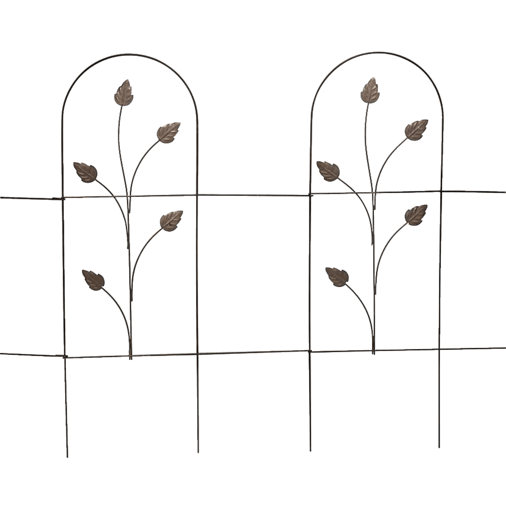 Brown Folding Fence with Leaves