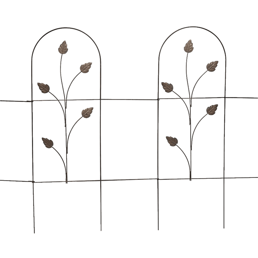 Brown Folding Fence with Leaves