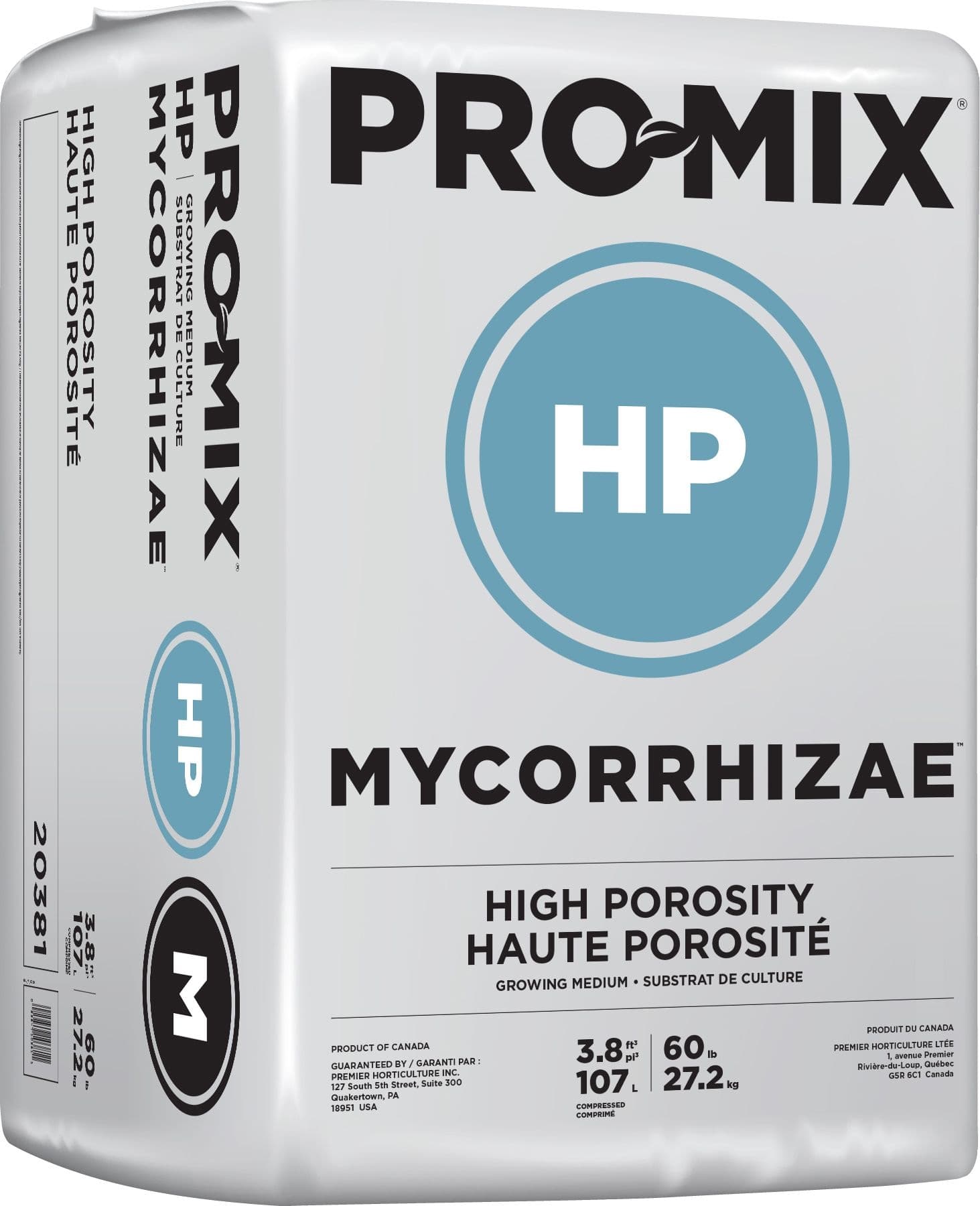PRO-MIX HP professional growing medium, MYCORRHIZAE – 3.8 ft3 compressed