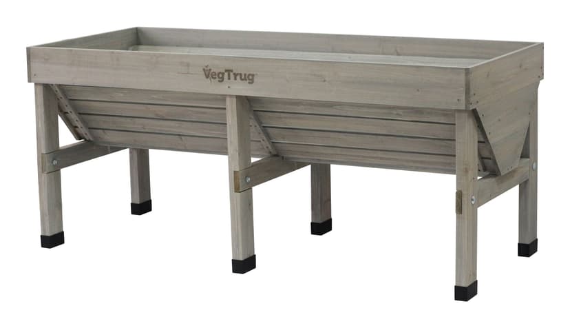 VegTrug Classic Outdoor Cedar Wood Raised Garden Bed Planter, Medium, Grey Wash