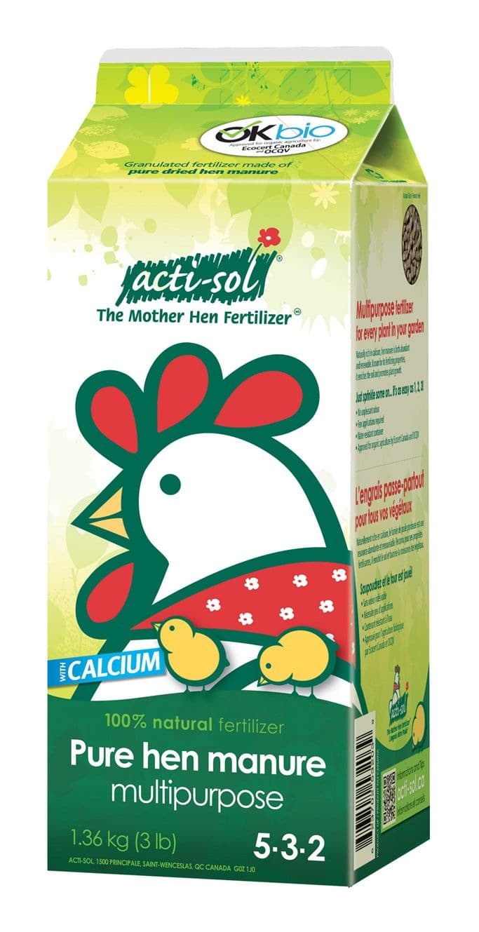Acti-Sol Multi-Purpose Hen Manure/Fertilizer, 100% Natural, 1.36-kg