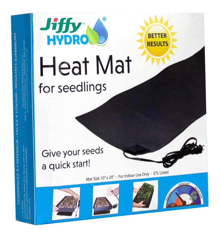 Jiffy Hydro Heavy-Duty Seedling Heating Mat, 10-in x 21-in
