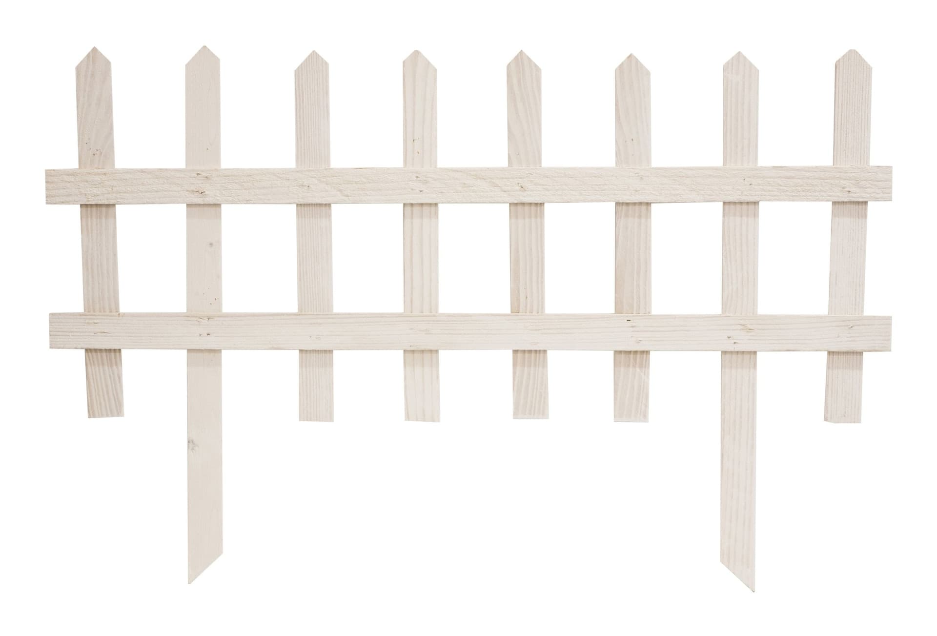 Wood Picket Fence, White, 23-in x 35-in