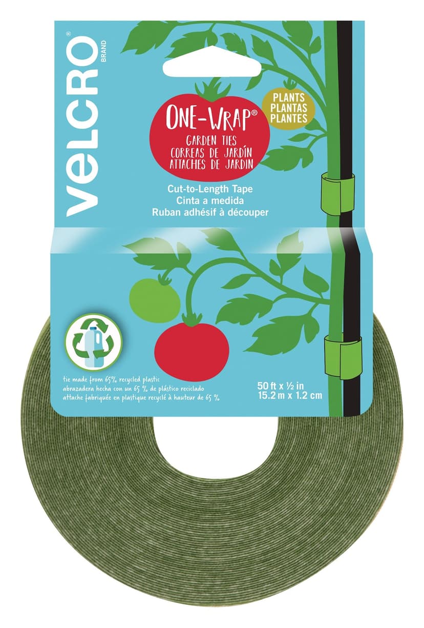 Velcro One-Wrap Garden Tree & Plant Tie Roll, Support Strap, 50-ft x 1/2-in