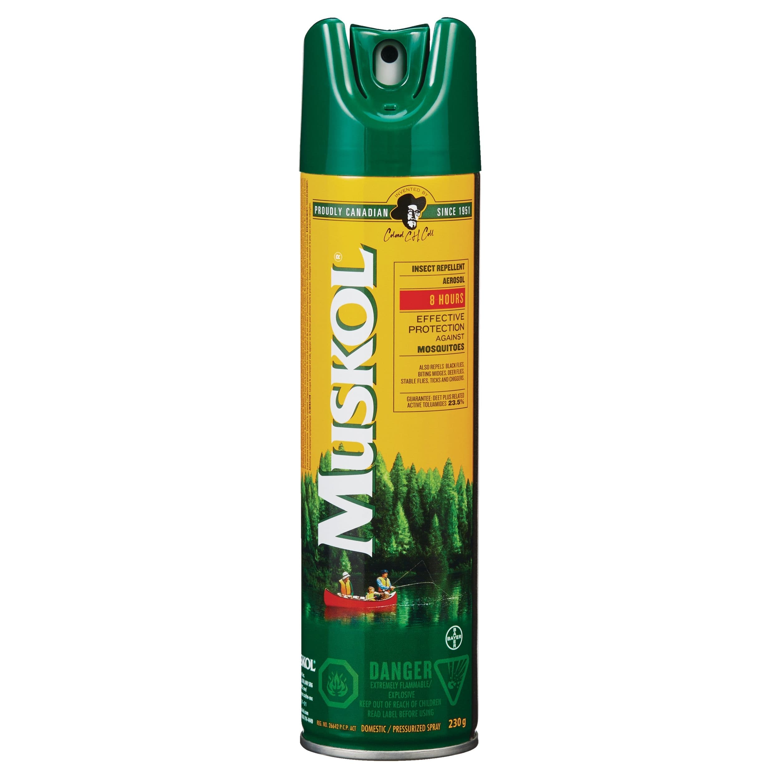 Muskol 8-Hour 23.5% DEET Aerosol Mosquito/Insect Repellent Spray, 230-g