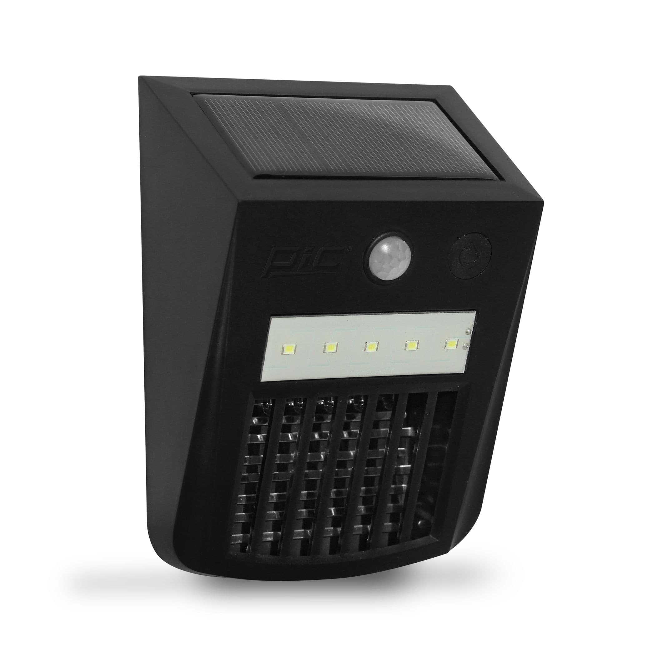 PIC 700V 6-Hour Solar Weather-Proof UV-A Mosquito/Bug Zapper & Motion LED Light