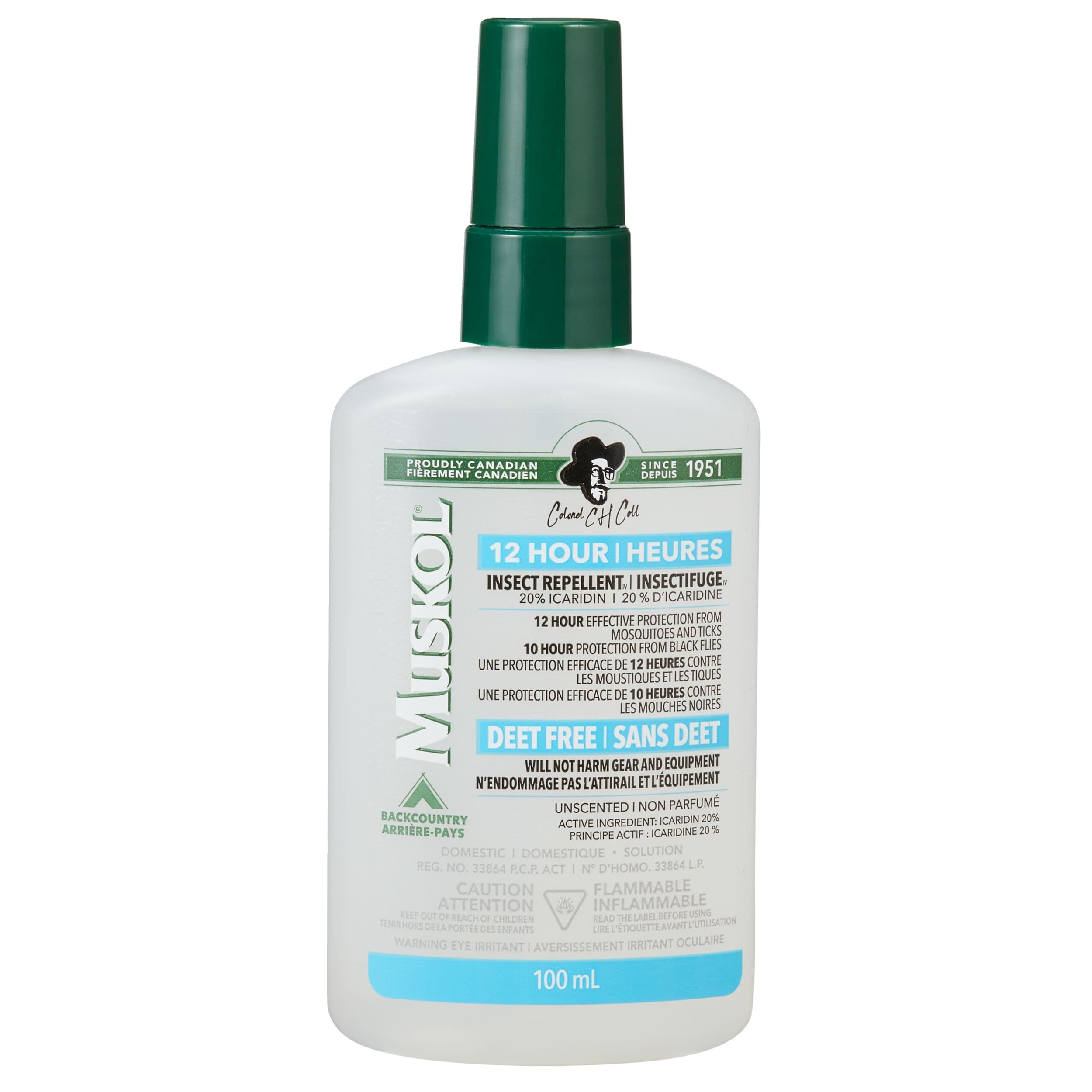 Muskol BackCountry 12-hour DEET-Free Pump Mosquito/Insect Repellent Spray, 100-mL