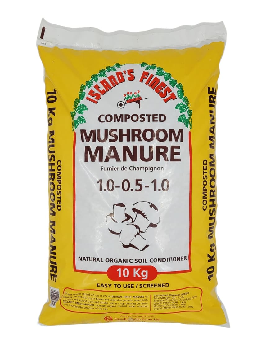 Island's Finest Composted Mushroom Manure, Natural Organic Soil Conditioner, 10-kg