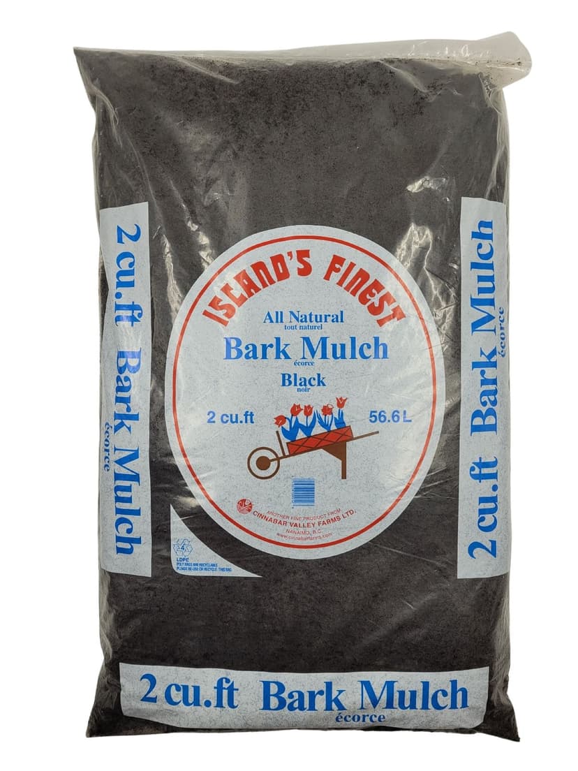Island's Finest All Natural Bark Garden Mulch, Black, 2-cu-ft