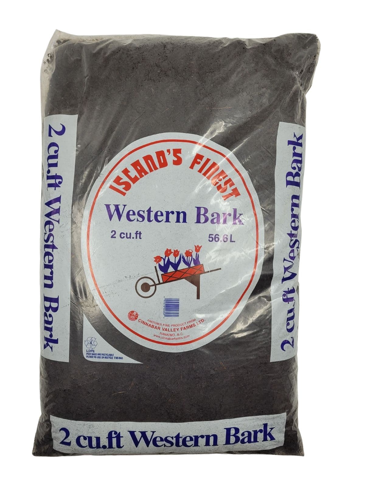 Island's Finest Western Bark Garden Mulch, Red, 2-cu-ft