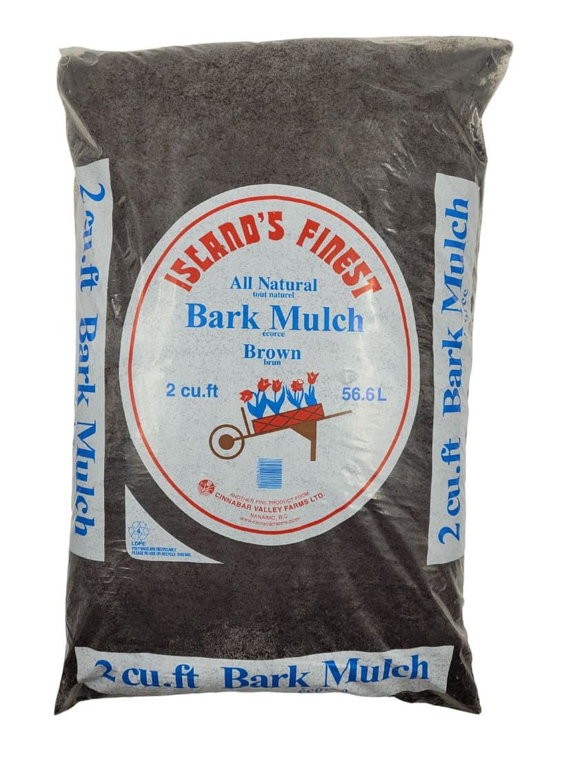 Island's Finest All Natural Bark Garden Mulch, Brown, 2-cu-ft