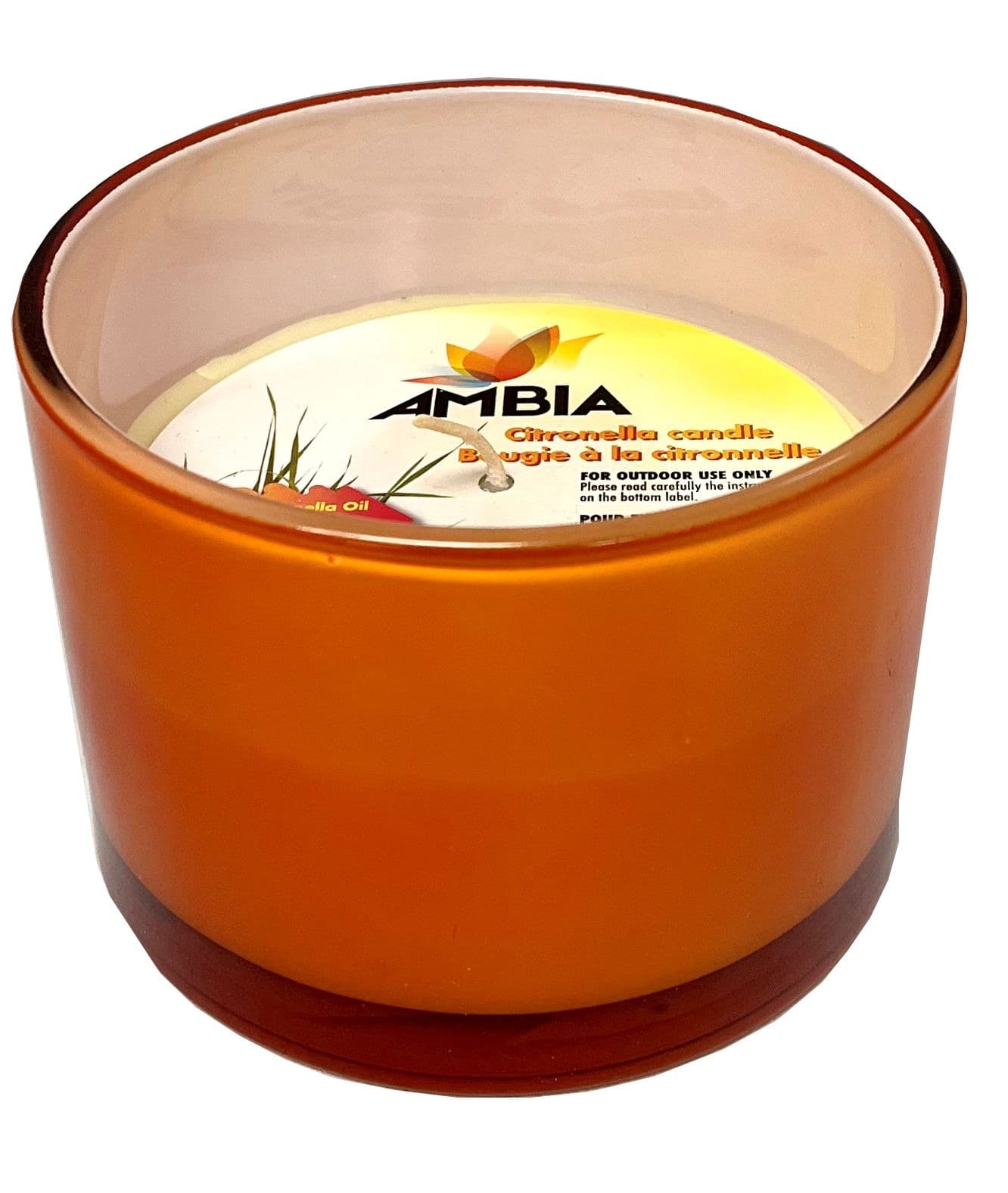 Ambia 12-cm Single-Wick Citronella Mosquito/Insect Repellent Jar Candles, Assorted Colours