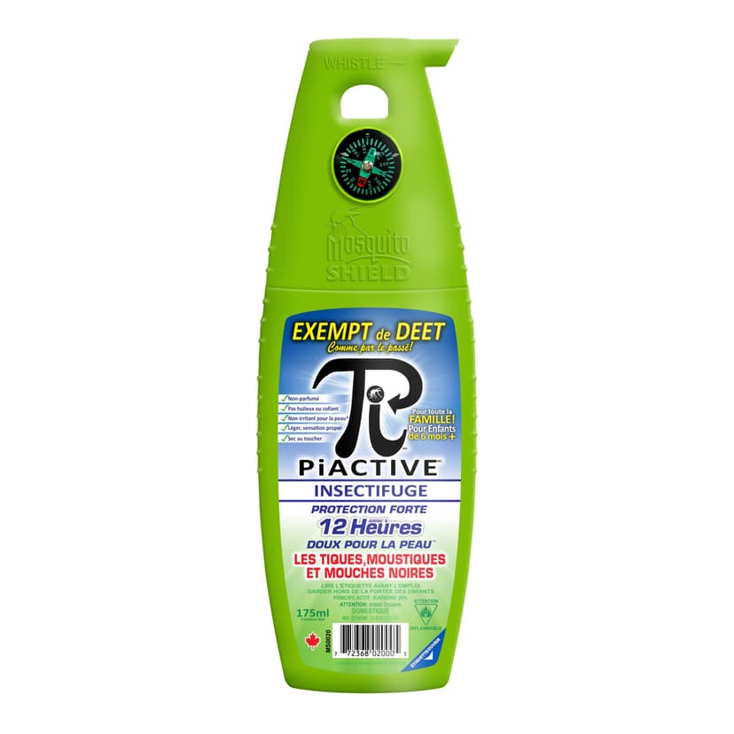 Mosquito Shield PIACTIVE™ 12-Hour DEET-Free Pump Mosquito/Insect Repellent Spray, 175-mL