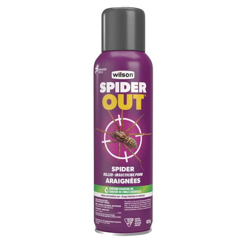 Wilson SpiderOut Indoor/Outdoor Spider Killer, Insecticide, Aerosol, 425-g