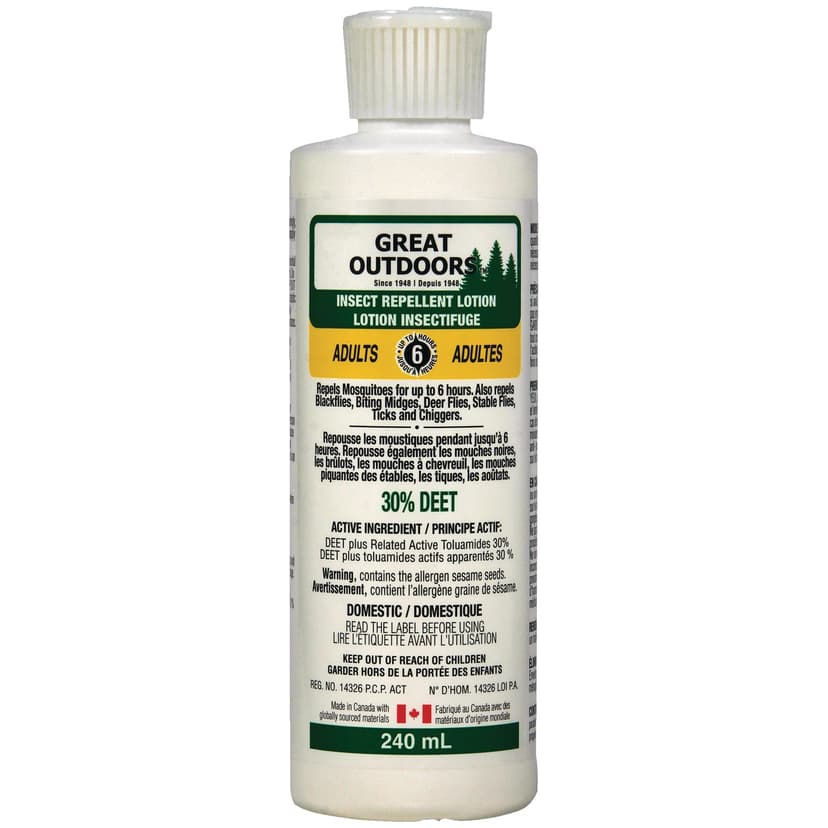 Watkins Great Outdoors 8-Hour 30% DEET Mosquito/Insect Repellent Lotion, 240-mL