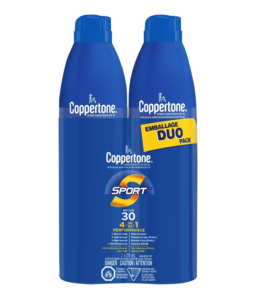 Coppertone Sport SPF30 Sunscreen Spray Duo Pack, 2 x 215-mL