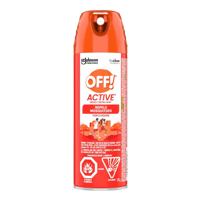 OFF! Active 5-Hour 15% DEET Aerosol Mosquito Repellent Spray, 170-g