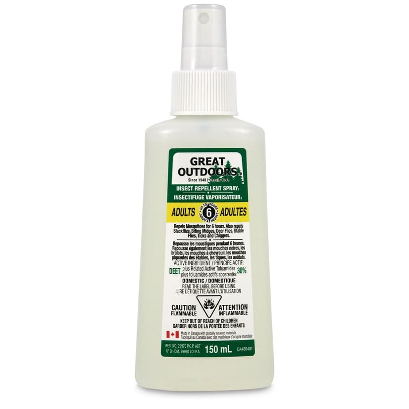 Watkins Great Outdoors 6-Hour 30% DEET Pump Mosquito/Insect Repellent Spray, Adults, 150-mL