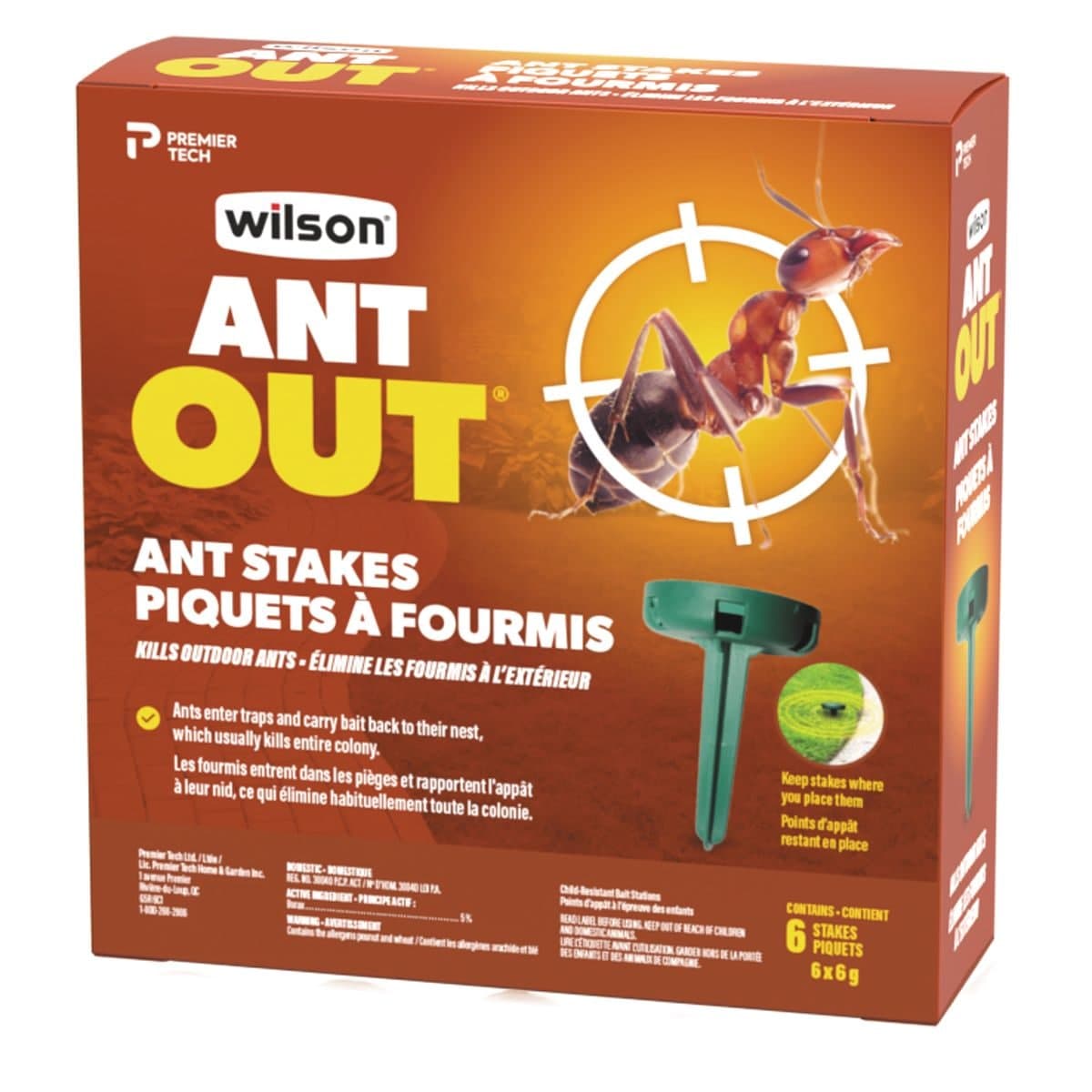 Wilson AntOut Outdoor Ant Stakes, 6-pk