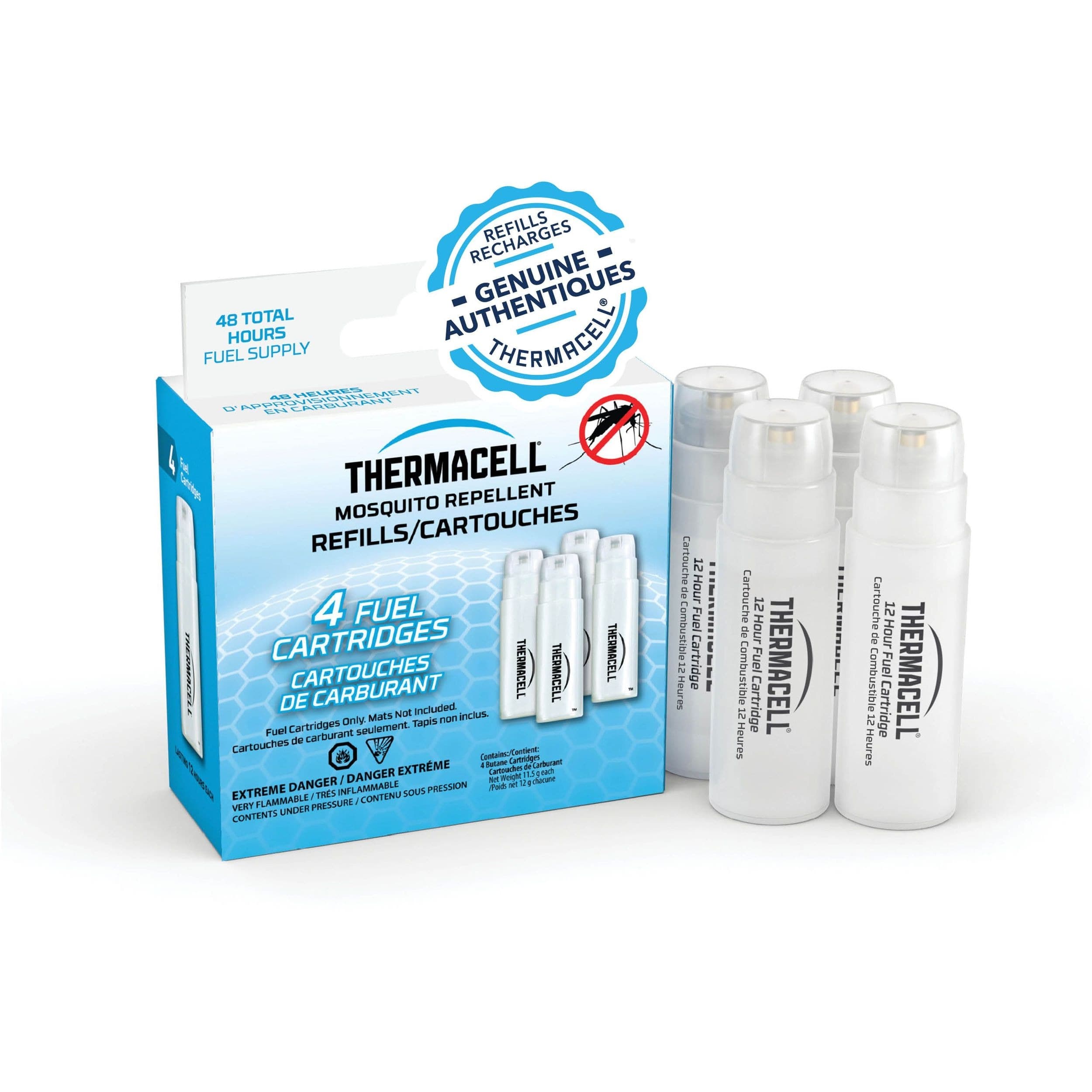 Thermacell Fuel-ZoneGuard Mosquito Repellent Butane Cartridge Only, 4 Pack