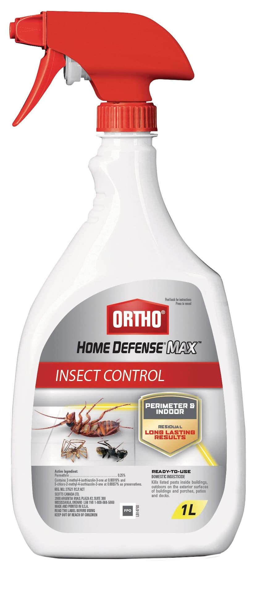 Ortho Home Defense MAX® Perimeter & Indoor Liquid Ready-to-Use Insect Control, Insecticide, 1-L